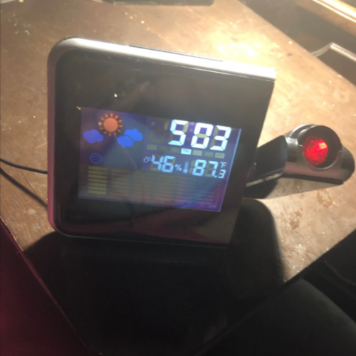 Projekčné LCD hodiny s meteorologickou stanicou photo review